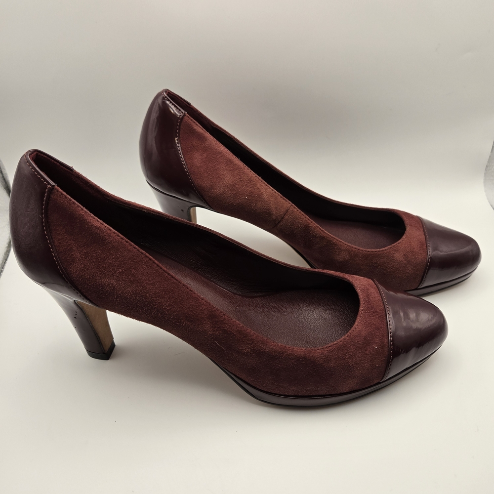 Cole Haan Maroon Suede Heels